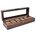 SKED Uhrenbox mit 6 Gittern, Uhrenbox aus Holz, Organizer, Aufbewahrungsbox für Quarzuhren, Schmuckschatullen, Display (A, 39 x 12 x 9 cm), Desktop-Ständer
