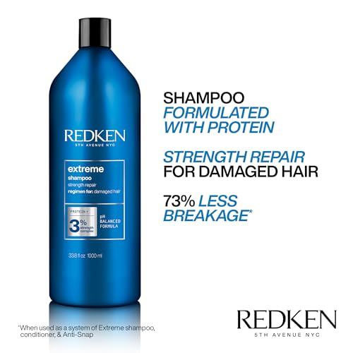 Image of Redken Extreme Shampoo - Strengthen & Repair Damaged Hair, For Damaged Hair, Infused With Proteins