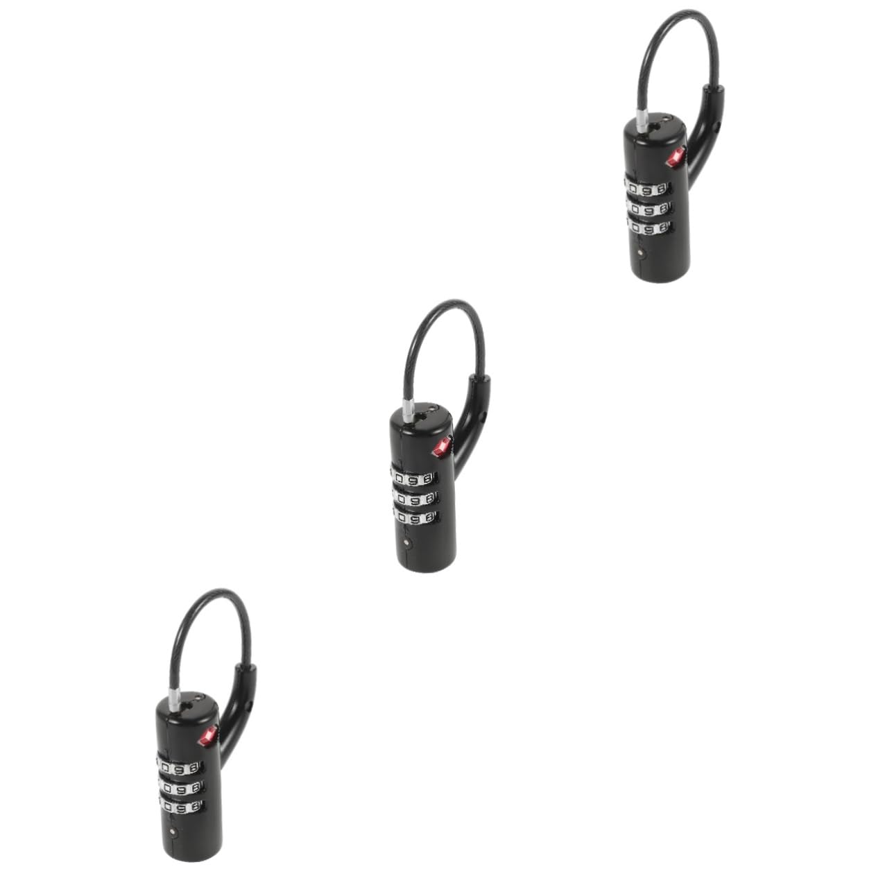 ULTECHNOVO 3piezas Candado De Combinación Para Equipaje Tsa Seguridad Maletas y Mochilas y Fácil De Usar y Portátil