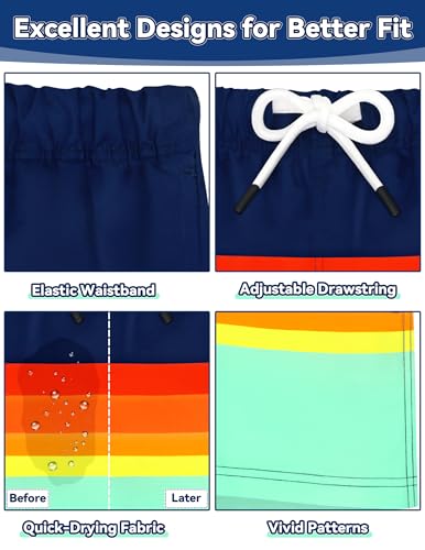 Image of Olreco Toddler Swim Trunks Baby Boy Bathing Suit Quick Dry Kids Swimsuits Boys Board Shorts Kids Swim Shorts Boys' Swimwear
