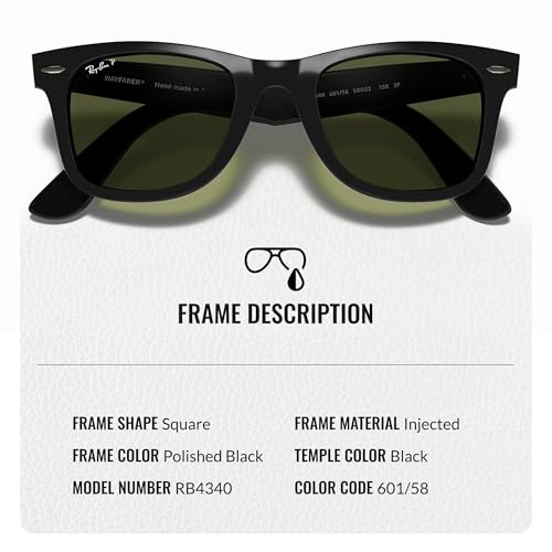Ray-Ban RB4340 WAYFARER EASE Square Shaped Sunglasses for Men & Women with Official RAYBAN Eyewear Kit3