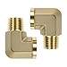 QWORK 90 Degree Brass Street Elbow, 2 Pack 1/4