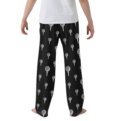 CaTaKu Boys Golf Ball Pants for Boys Girls Wide Leg Sweatpants Kids Long Bottoms with Pockets Size 6-14Y2