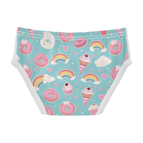 Wusikd Cupcakes Doughnuts Boys' Underwear Cotton Rainbows Boys Briefs Soft Toddler Underwear 2T2