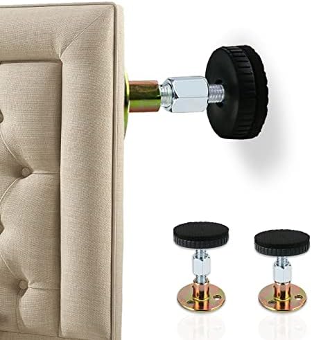 spasaling 2pcs Headboard Stoppers,Bed Frame Anti-Shake Tool Adjustable Bed Spacer Couch Spacers Sofa Spacer for Wall (2pcs:30-65mm)