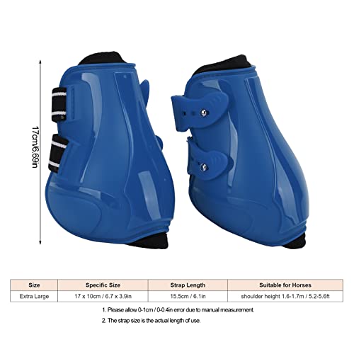 Beschermende hoefschoenen voor paarden, elastisch Verminder schade Ademende achterbeenlaarzen voor alle weersomstandigheden(Blauwe achterpoten, extra groot) - Afbeelding 7