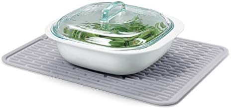 OXO Good Grips Silicone Drying Mat-Large-Compact Packaging, Inoxidable, Grey