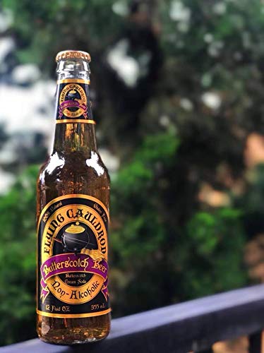 Flying Cauldron Butterscotch Beer (12 Fl Oz (Pack Of 4)), Vanilla Cream Soda Brew, All- Natural, Non-Alcoholic And Caffeine Free. #TOP4
