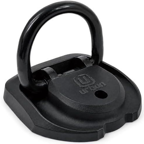 urban UR55 Anclaje Suelo Moto Alta Seguridad Testado, Anilla ø14 Abatible Acero Endurecido, 4 Pernos Expansion, Antirrobo Fijación Pared Cadena Garaje Remolque Parki...