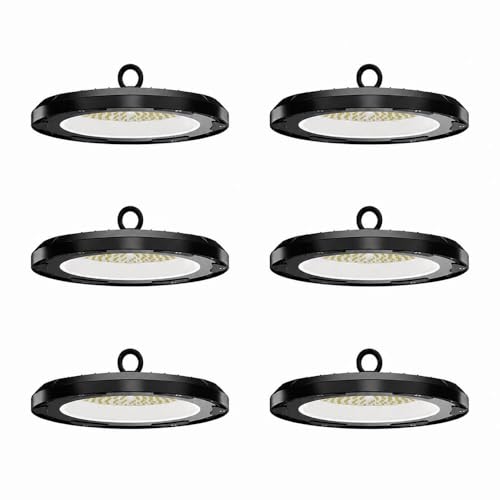 UFO LED High Bay Eris 200W HOFTRONIC lot de 6 suspensions alu IP65 4000K