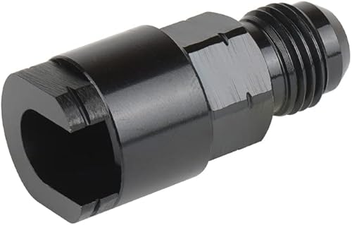 Miniatura 5 de YSIL 6AN macho a 38 "hembra de desconexión rápida manguera recta adaptador Empuje en EFI aluminio negro con tornillo 2PCS