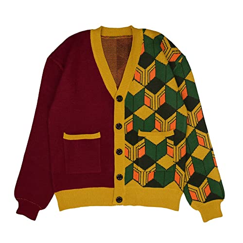 Amazon.com: iSHOWcos Anime Cardigan Giyuu Sweater Knitted
