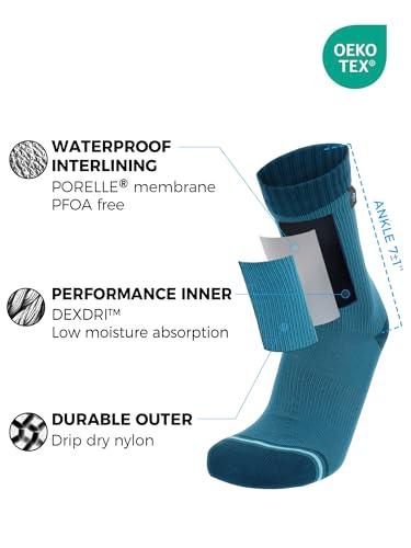 Image of DexShell Ultralite Waterproof Socks | Waterproof below cuff; Moisture-permeable membrane; Walking, commuting & wet weather