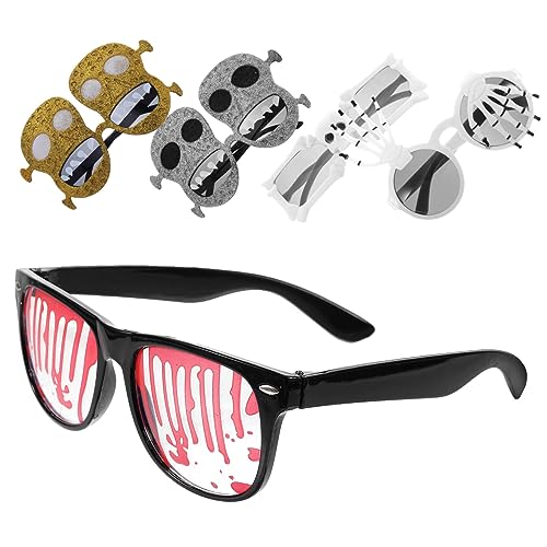 FOMIYES Unique Halloween Themed Eyeglasses 5pcs Novelty Glasses for Party Costume Glasses Gothic Elements