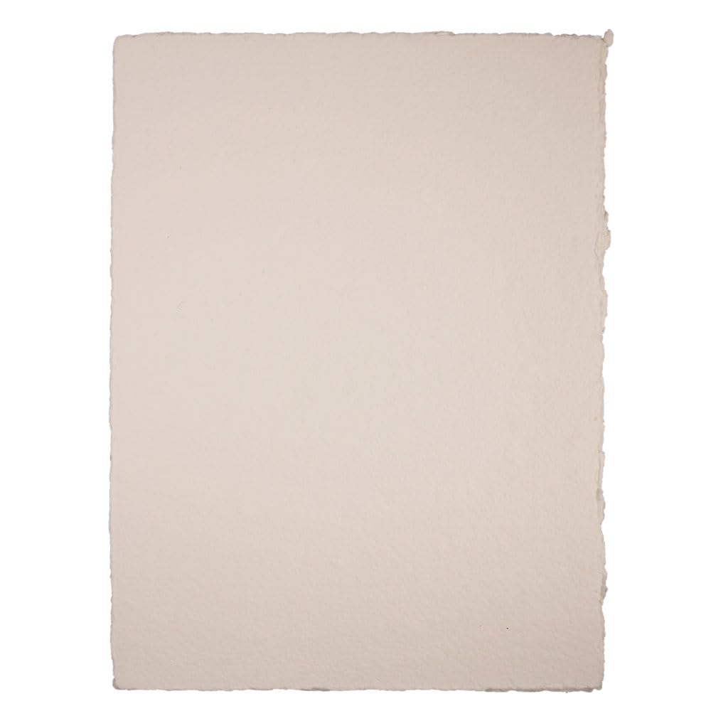 Pan Art Papier Aquarelle à Bords Frangés Lisse 30 x 42 cm Blanc 10 unités