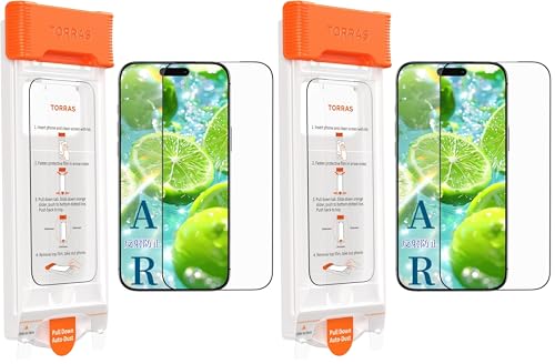 TORRAS iPhone 17 Pro Max �p �K���X�t�B���� AR���˖h�~ 3D�S�ʕی� OrigArmor ������ �f�荞�ݗ}�� �w��h�~ �����K���X �ɔ� �����Ȃ� �K�C�h�g�t�� �\��t���ȒP 1���� 6.9�C���` �A�C�t�H�� 17�v���}�b�N�X