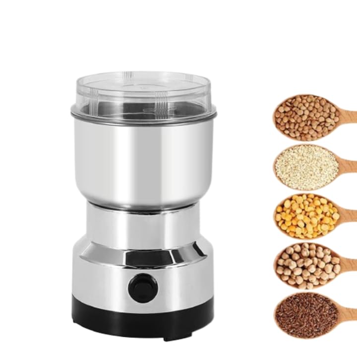Premium Stainless Steel Electric Grinder - 150W Coffee Beans, Seeds, Spices, Herbs & Nuts Grinder | Transparent Lid, 300ml Capacity (B0DBG6VTBN) Amazon Price History, Amazon Price Tracker