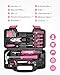 39pcs Pink Household Tool Set, Essential Hand Tool Kit with Plastic Toolbox for Home Repairs, DIY & Crafts, Perfect for Students & Everyday Use