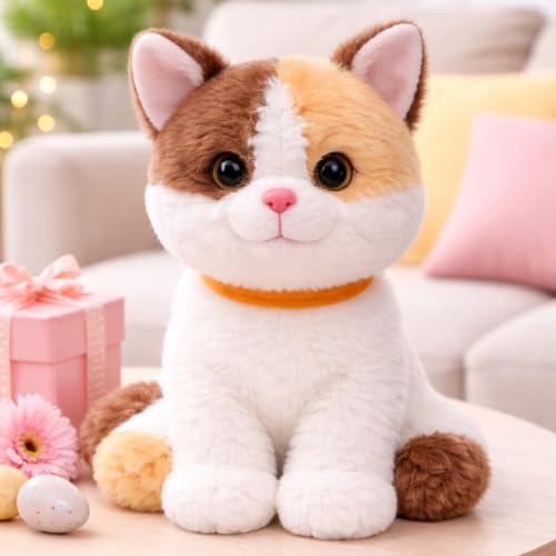 Image of Webby Plush Adorable Calico Cat Soft Toy | Birthday Gift for Girls, Wife, Girlfriend, Boyfriend, Husband | Valentine Gift | Stuffed Animal Toy for Kids and Adults