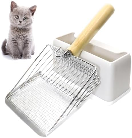 JUMPLAWN Katzenstreuschaufel Mit Griff - Effiziente Reinigung Für Katzenklo