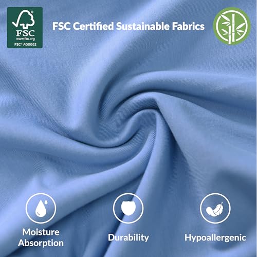 Image of Baby /Toddler Sleep Sack with Legs, Rayon from Bamboo 95% + 5% Spandex, 1.0 TOG, 2‑Way Zipper Sleeping Bag, Walker‑Friendly 18-36M Blue