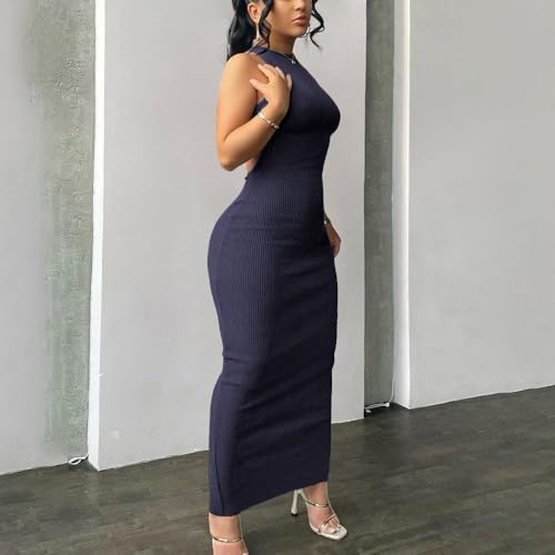 Image of Nimsruc Women Summer Sexy Bodycon Maxi Dress Casual Long Dresses