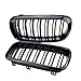 Części samochodowe Przednia Maska Samochodu Kratka Nerkowa Zderzak Czarny Podwójny Grill Akcesoria Samochodowe Dla BMW. F15 Dla X5 F16 Dla X6 2014-2017 (Color : 2)