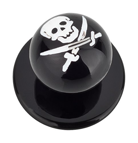 DESERMO 12er Set Kugelknöpfe Totenkopf für Kochjacken | Hochwertige Kochjackenknöpfe für alle Kugelknopf-Kochjacken | Profi Kochknöpfe (Totenkopf) – Bild 2