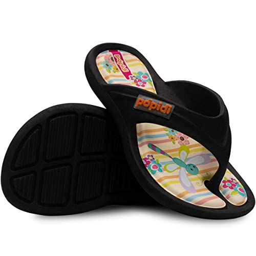 Chinelo Infantil Moda Menina Nº 25 Ao 32 Leve E Macio 12.100 (Preto, br_footwear_size_system, little