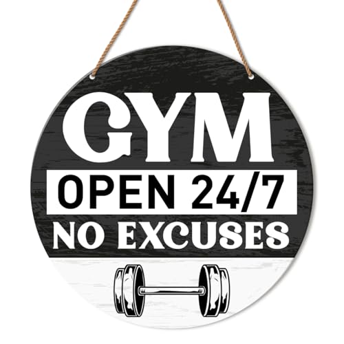 HSNBT Gym Signs Wall Decor, Home Gym Motivational Wall Decor Gym Hanging Signs Decorations for Fitness Workout Room Gift for Woman Man Gym Enthusiast