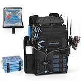 Calamus GearMaster Tackle Backpack with Bait Binder, Large Lightweight Water-Resistant Fishing Bag, Rod Holders, Food Storage