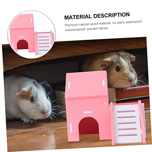 Balacoo Hutch Hampster Hamster Cabana De Duas Camadas Casa De Madeira Para Animais De Estimação Hams