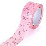 Whaline 109 Yard Pink Bow Packing Tape Pretty Bow Decorative Gift Wrapping Tape Waterproof Shipping Tape for Small Business DIY Crafts Box Carton Decor