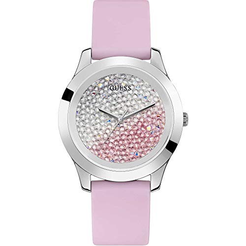 GUESS Reloj Analógico para Mujeres. de Cuarzo con Correa en Silicone W1223L1