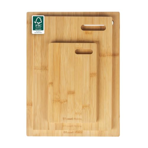 Russell Hobbs Lot de 3 planches à découper en bambou, 25/36/40 cm