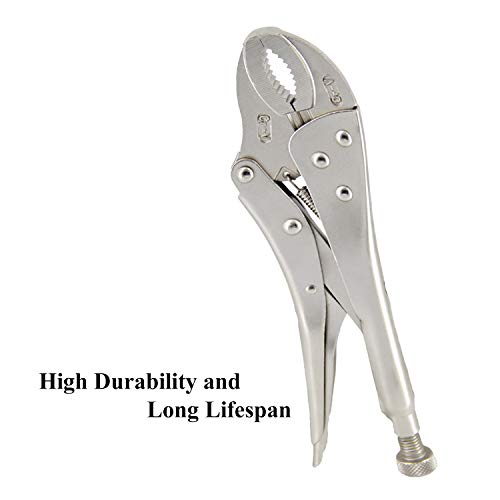 Goswift 12-Inch Heavy Duty Locking Pliers, Chrome Vanadium Steel, Curved Jaw Locking Pliers #TOP4