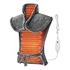 Snailax Almohadilla térmica para aliviar el dolor de espalda, regalos de Navidad, almohadilla térmica grande para cuello, hombros y espalda, calentador de cuello con peso, almohadilla térmica de