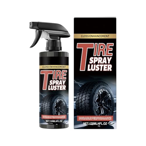 タイヤシャインスプレー - 120ml ホイール シャイン ポリッシュ エージェント | 低泡リムスプレー - キャンピングカー、都市、オフロード、家庭、自動車、車両、自動車用、アウトドア、車庫用