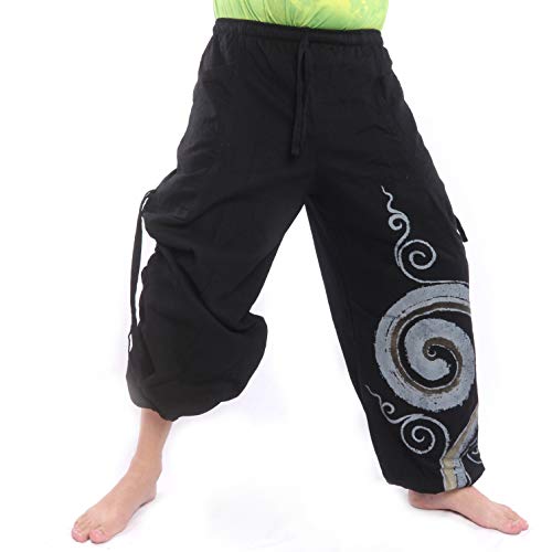 jing shop Cotton Harem Pants – Adjustable Length, Relaxed Fit, One Size – Handmade in Thailand3