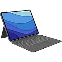Logitech Combo Touch iPad Pro 12.9-inch (5th, 6th gen - 2021, 2022) Keyboard Case - Detachable Backlit Keyboard with Kickstand, Click-Anywhere Trackpad, Smart Connector