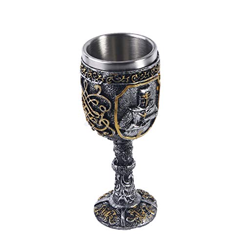 Medieval Viking Knight Royal Chalice King Wine Goblet Gothic Metal Cup Drinking Vessel for Themed Party Decorations Wedding Prop - Image 4