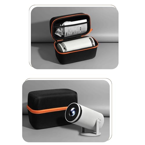Estuche de transporte resistente a golpes para proyector pequeño, ligero y a prueba de polvo, con compartimentos personalizados para proyector, accesorios y cables miniatura 3