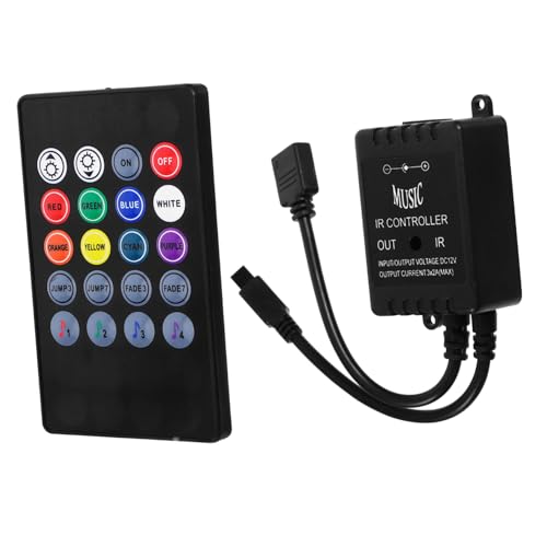 jojofuny Wireless-Controller 20 Mini-Funkfernbedienung LED-Musik-Controller Musiksteuerung für mobile Apps musik fernbedienung IR-Controller Infrarot Sensor Umgebungslicht Regler
