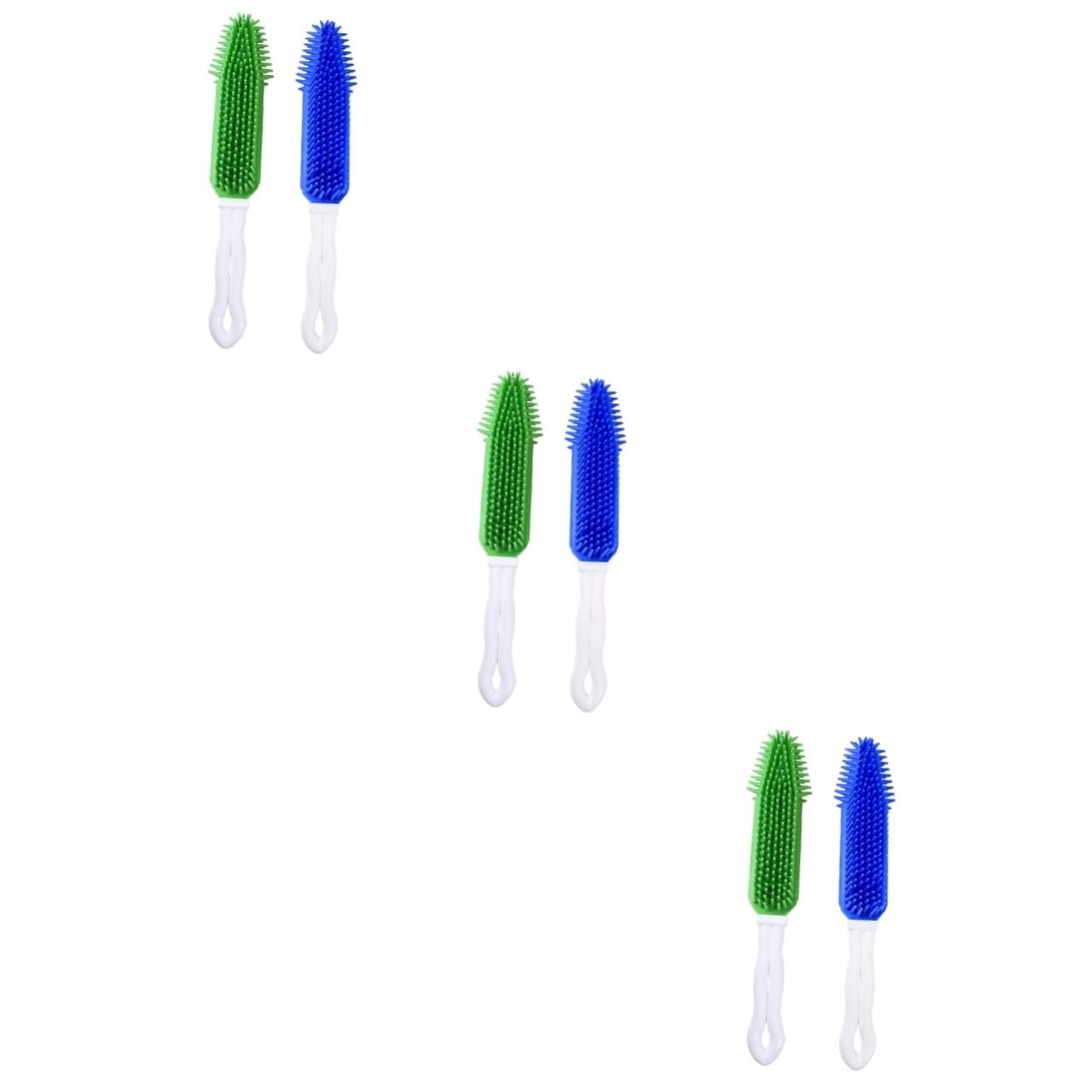 SUPVOX 6 Piezas peine para perros silicone depilacion peine para mascotas herramientas de limpieza peines peine de aseo para perros peine de masaje para perros el peine de limpieza