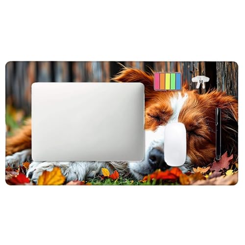 Tapis Souris Gamer XXL, Grand Tapis de Souris Gaming 800 x 300 mm, Mouse Pad D'ordinateur Antidérapant et étanche avec Bords Bureau pour Jeux/Bureau/Maison - (Chien pour Animaux De Compagnie) A201 – vue 5