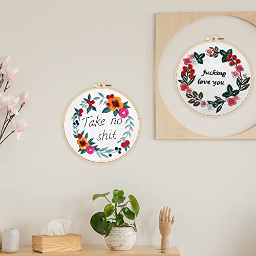 Nuberlic 2 Pack Embroidery Kits For Beginners, Cross Stitch Starter Kit Adults Include 2 Embroidery Cloth With Pattern thumb #6