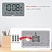 WallarGe Auto Set Digital Wall Clock Battery Operated, Desk Clocks with Temperature, Humidity and Date, Large Display Digital Calendar Alarm Clock for Elderly, Bedroom, Office, 8 Time Zone, Auto DST.