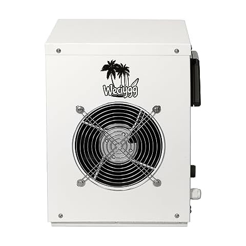 WECIYGG Mini Swimming Pool Heat Pump 12000 BTU for Above Ground Pools, 3.5 kW Electric Pool Heater with Titanium Heat Exchanger, 110V 60Hz, Up to 2000 Gallons Cover