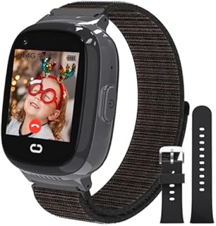 PTHTECHUS Smartwatch Telefon für Kinder, 4G Videoanruf Uhr, WiFi, Anrufe, Schulmodus, SOS-Funktion, Wecker, Telefon Uhr für Kinder, Kindergeschenk 4-12 Jahre (4G Schwarz)