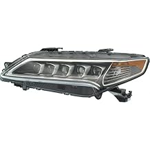 CarLights360 لمجموعة المصابيح الأمامية Acura TLX 2015 2016 2017 جانب السائق LED مع/Bulbs CAPA معتمد AC2502127
